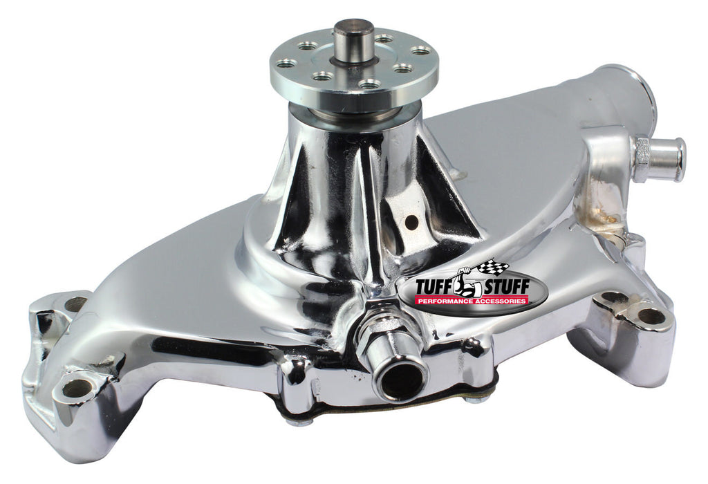 Tuff Stuff Performance Accessories BBC Short Water Pump Aluminum Smooth Chrome