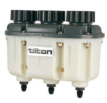 Load image into Gallery viewer, Tilton Reservoir Plastic 3-Chamber AN-4 Fittings