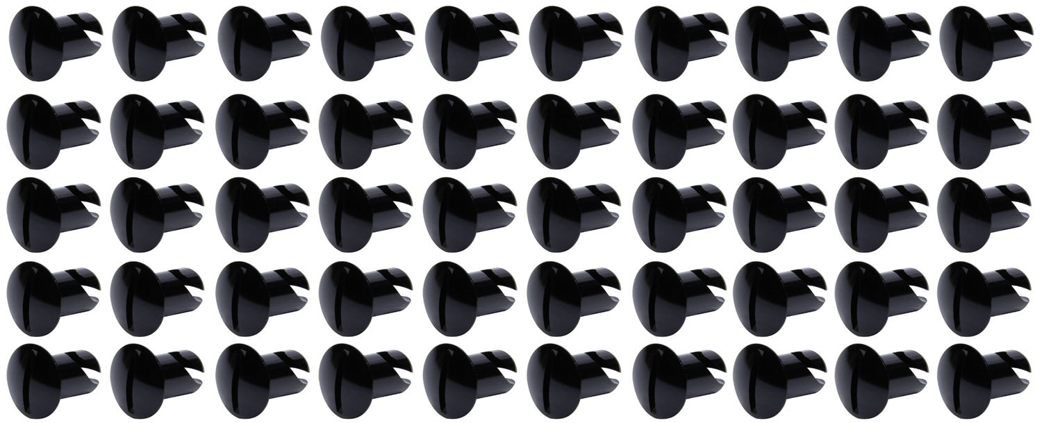 TI22 Performance Oval Head Dzus Buttons .500 Long 50 Pack Black