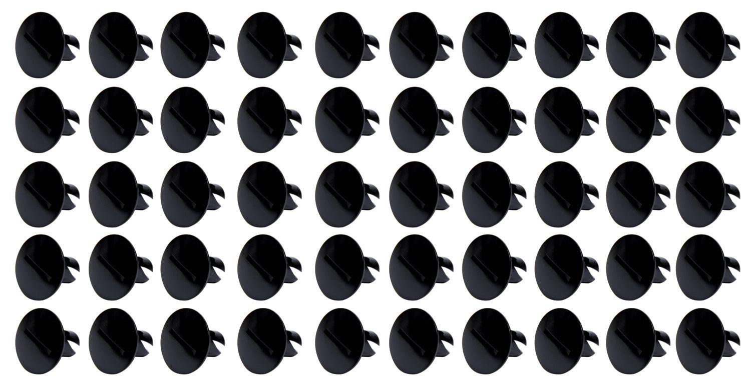 TI22 Performance Large Head Dzus Buttons .500 Long 50 Pack Black