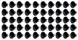 Large Head Dzus Buttons .500 Long 50 Pack Black