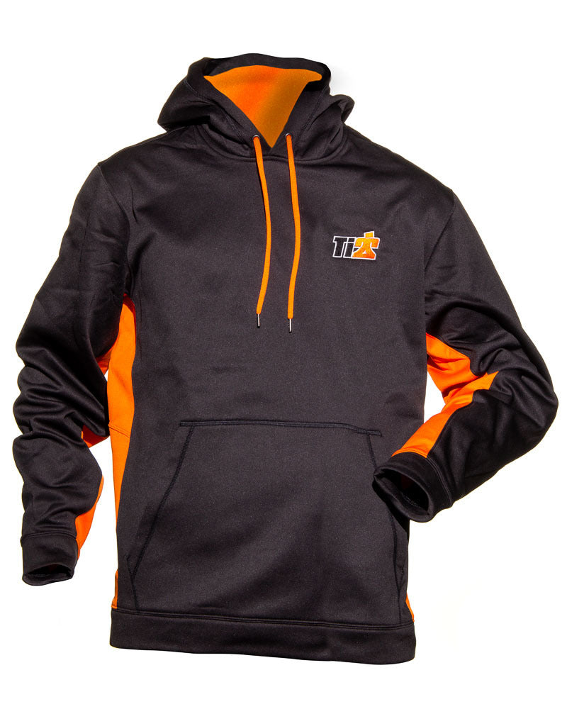 Sport-Tek Black Orange Ti22 Hoodie Medium