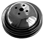 BBC SWP Water Pump Pulley 2 Groove Black