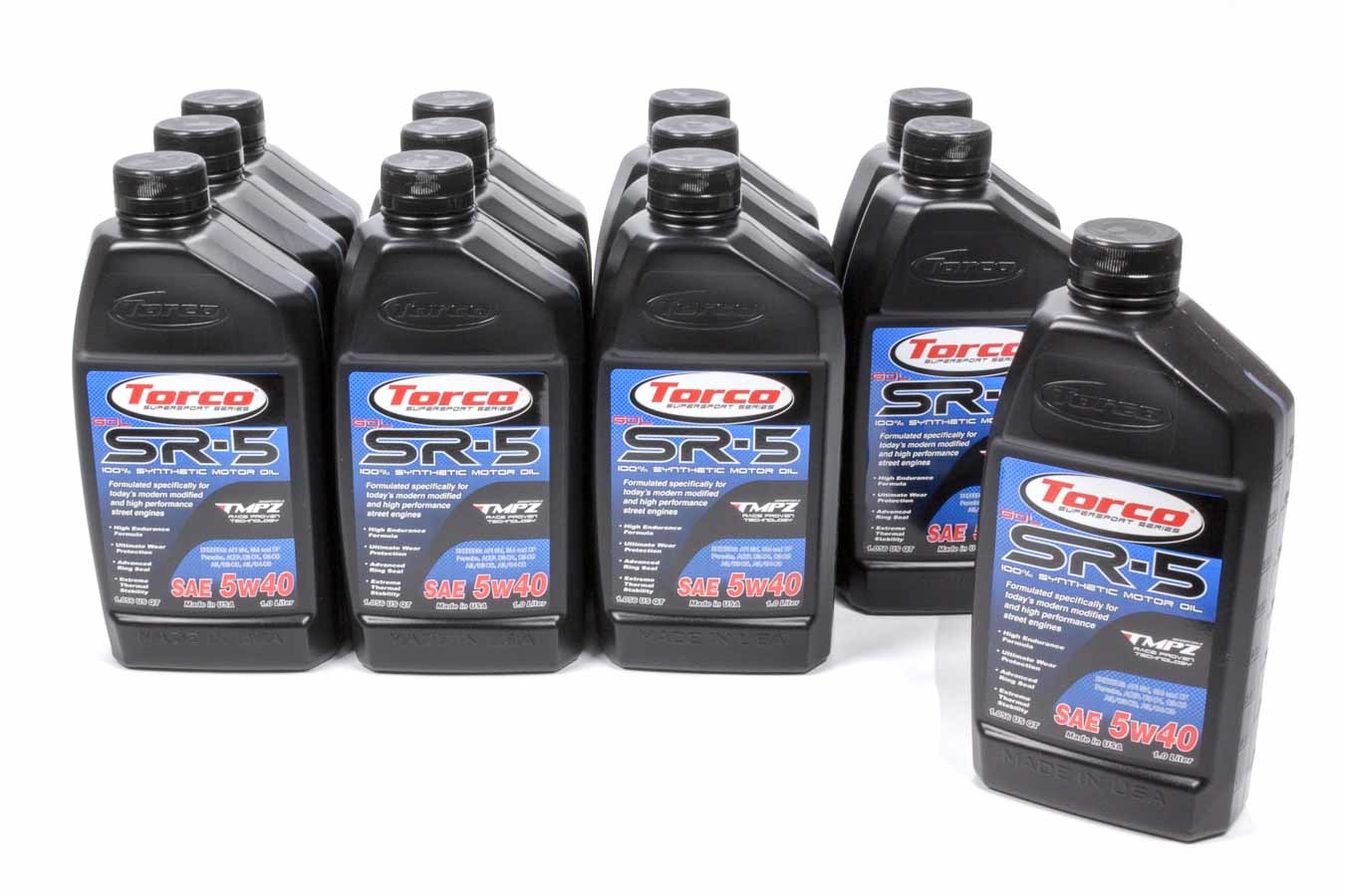 Torco Racing Oils SR-5 GDL Synthetic Motor Oil 5w40 Case 12x1-Liter