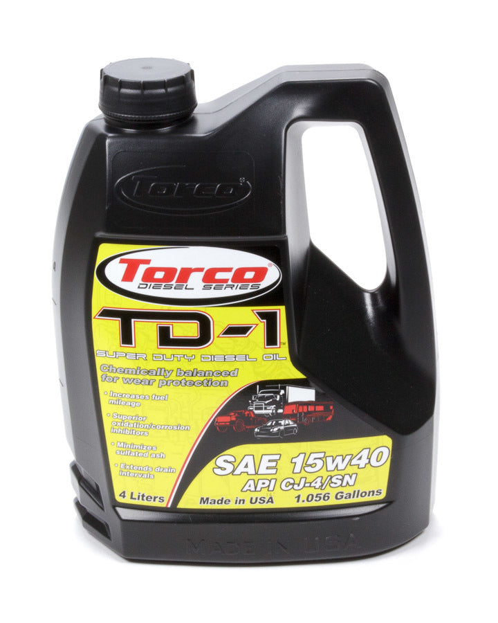 Torco Racing Oils TD-1 Super Diesel 15w40 4-Liter Bottle