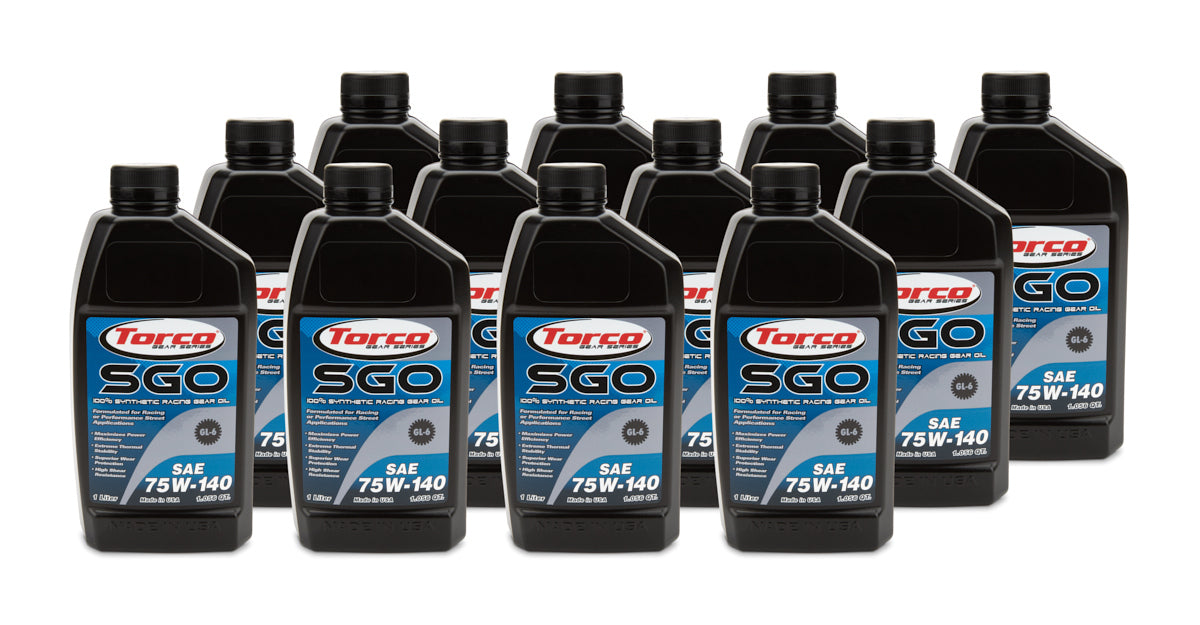 Torco Racing Oils SGO 75w140 Synthetic Racing Gear Oil Case/12