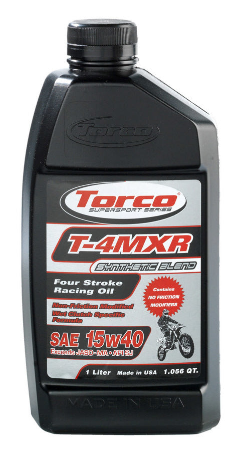 Torco Racing Oils T-4MXR Four Stroke Racin g Oil 15w40-12x1-Liter