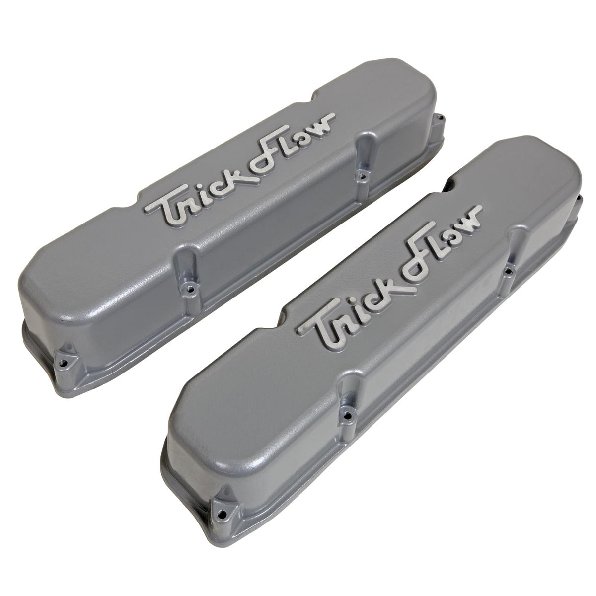 Trick Flow BBM Alm Valve Cover Set Stock Height - Silver