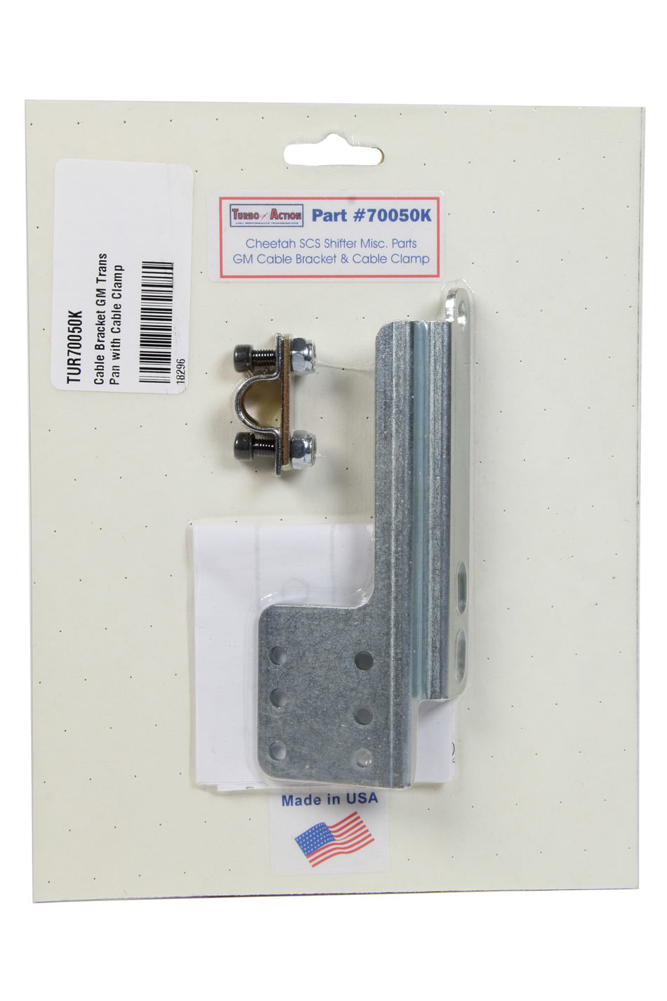 Turbo Action Cable Bracket GM Trans Pan with Cable Clamp