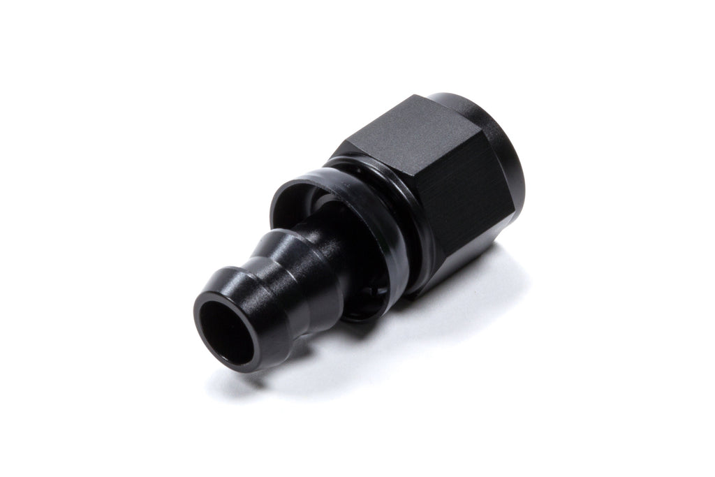 Straight Hose End Aluminum Barb Fitting - Black Anodized