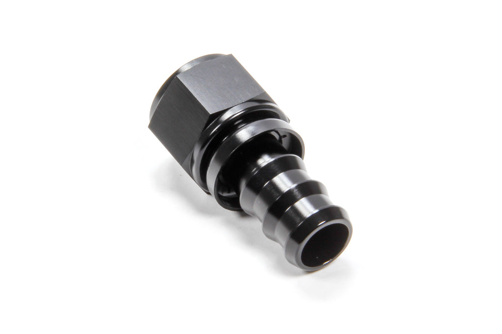 Straight Hose End Push Lock Fitting - Aluminum Black Anodized - Durable Design