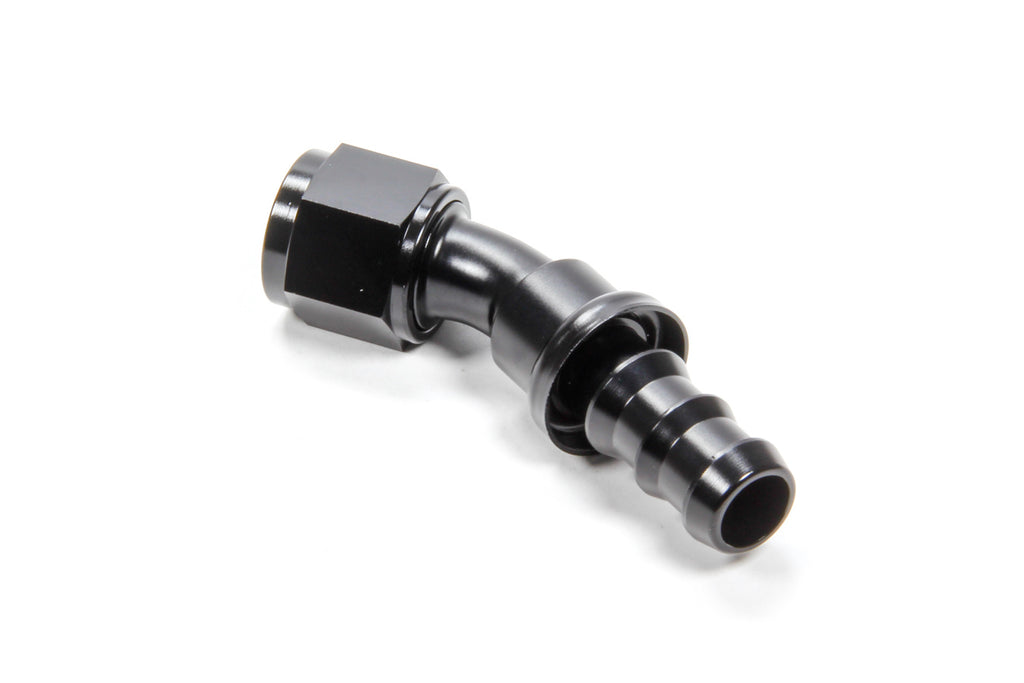 #10 30-Degree Aluminum Push Lock Hose Fitting - Black Anodized - Maximum Flow Efficiency & Effortless Installation