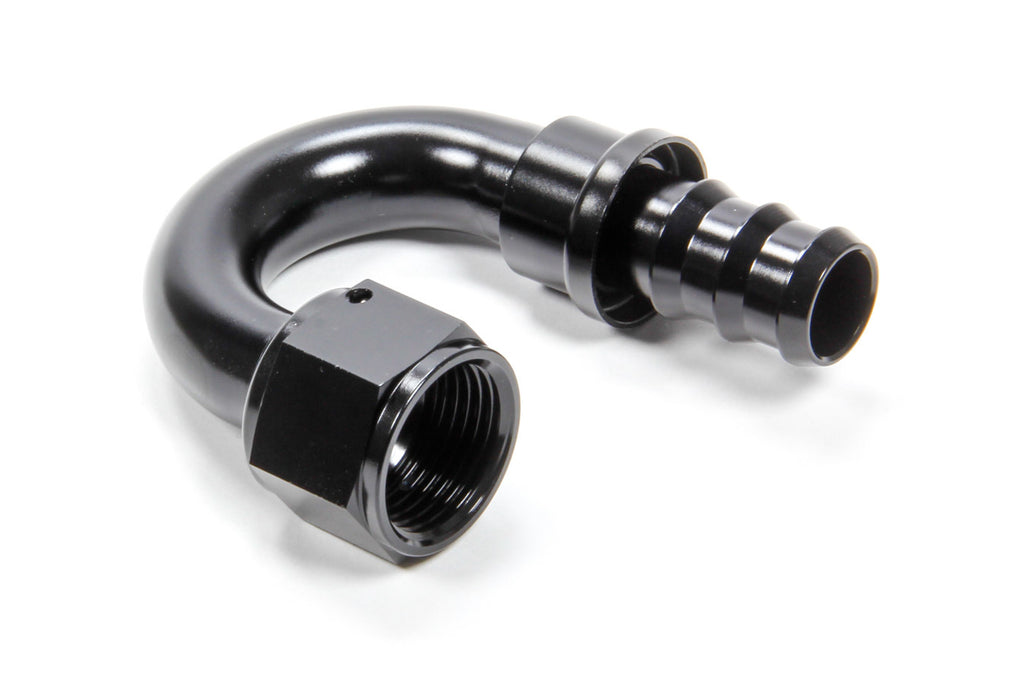 Black Anodized 180-Degree Aluminum Hose End Fitting