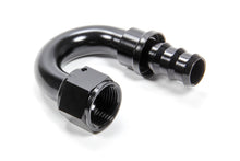 Load image into Gallery viewer, Black Anodized 180-Degree Aluminum Hose End Fitting