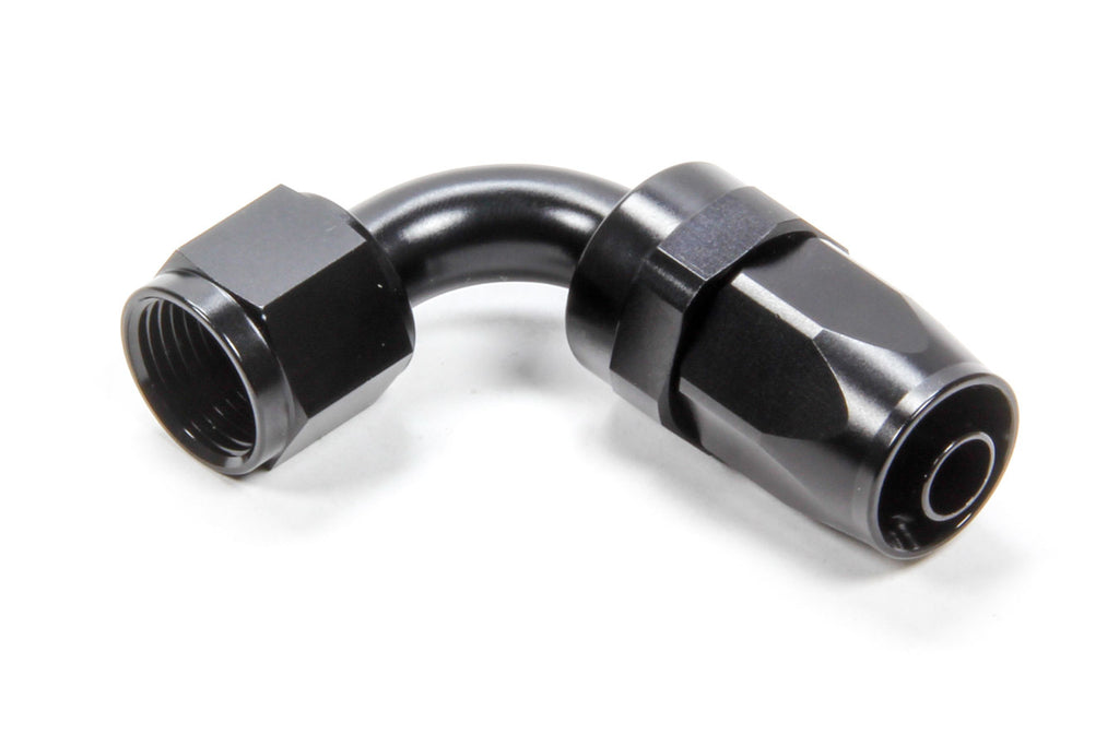 Degree Swivel Hose End Fitting - Black Anodized Aluminum