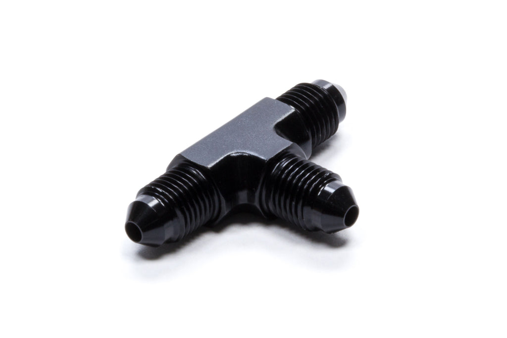 Male Tee Adapter in Black Anodized Aluminum