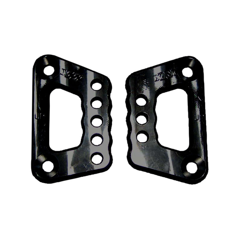 Soportes de barra de radio largo de Triple X Race Components, color negro, se venden en pares