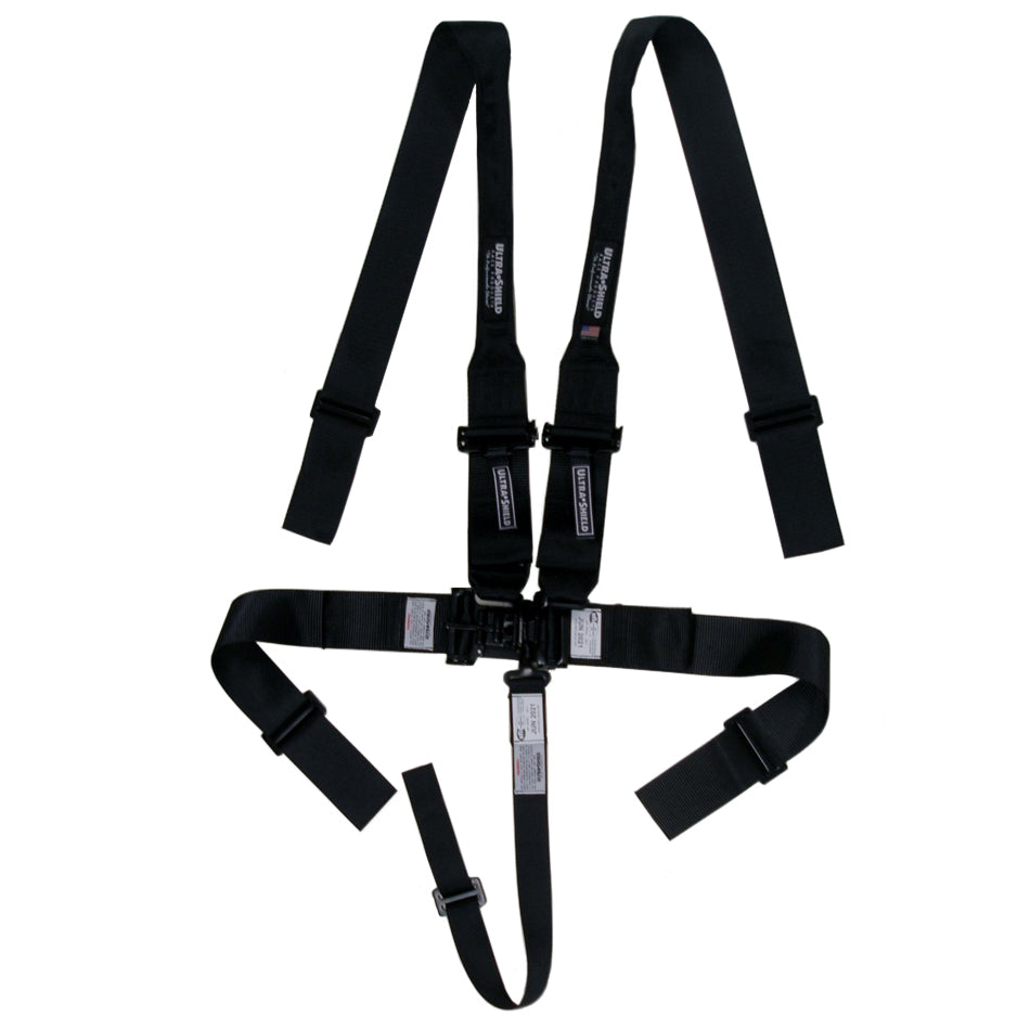 Ultrashield Harness 5pt Black HANS Shoulder 3in Pull-Down