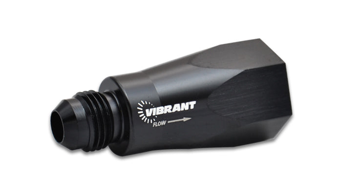 Vibrant Performance Ball Style Inline Check Valve -6AN Aluminum Black