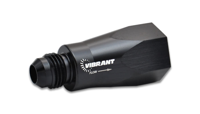 Vibrant Performance -8AN Inline Check Valve — Aluminum Black Anodized
