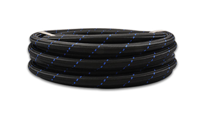 Vibrant Performance 10ft Roll -8 Black Blue Nylon Braided Flex Hose