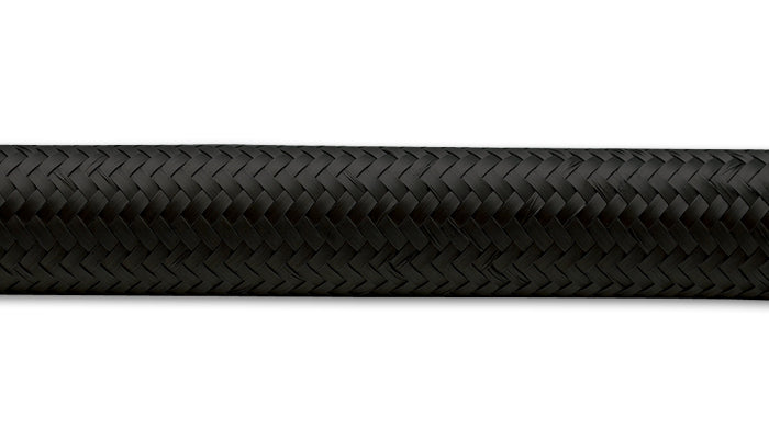 10ft Roll of Black Nylon Braided Flex Hose; AN Size: -10; Hose ID: 0.56";