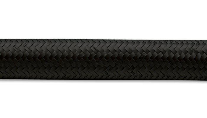 Vibrant Performance -12 AN 10ft Black Nylon Braided Flex Hose
