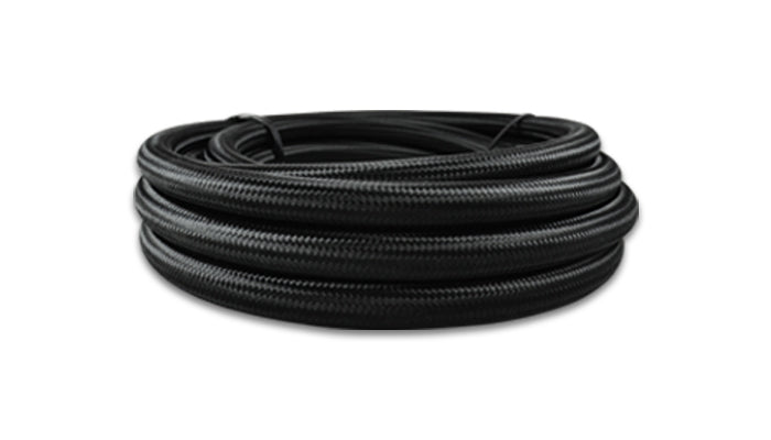 5ft Roll of Black Nylon Braided Flex Hose; AN Size: -8, Hose ID 0.44"