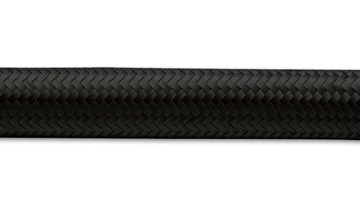 Vibrant Performance 50ft Roll of Black Nylon Braided Flex Hose -6AN