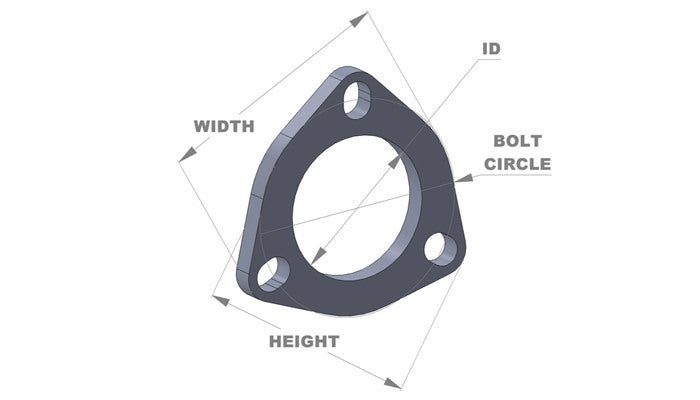 Vibrant Performance 3-Bolt Stainless Steel Exhaust Flange 3in.