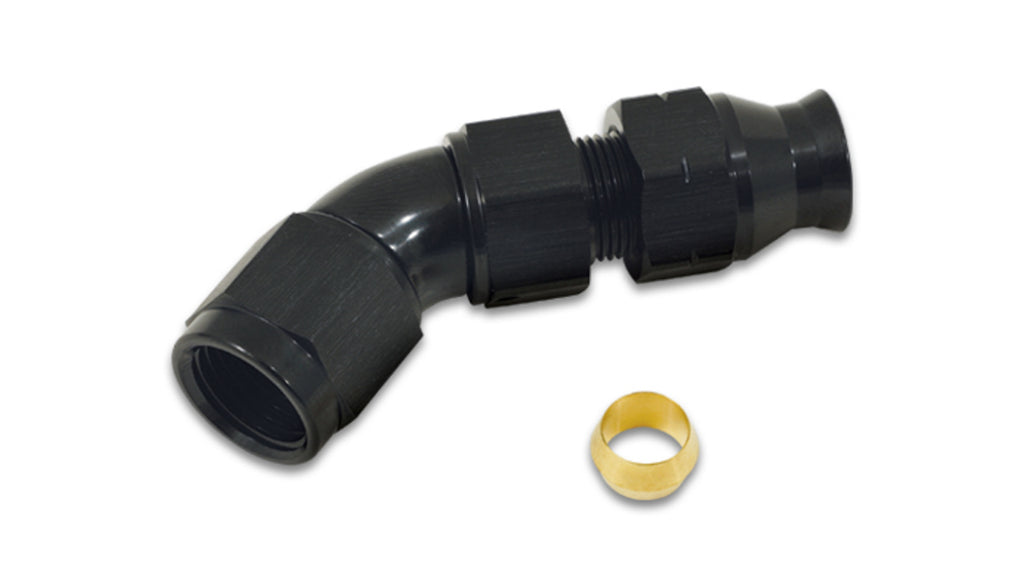 Vibrant Performance Fitting  Tube Adapter  4 5 degree  -6AN Female to