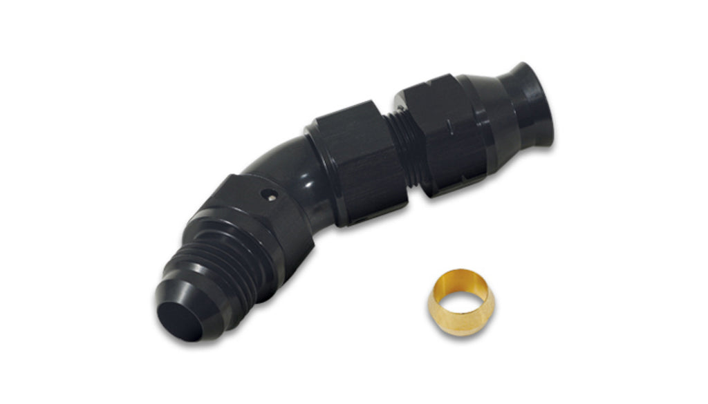 Vibrant Performance Fitting  Tube Adapter  4 5 degree  -6AN Male to 5