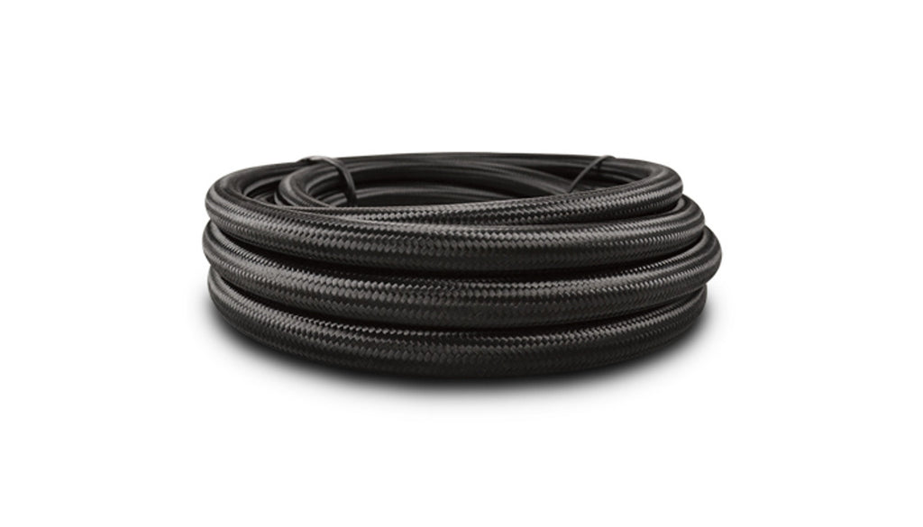 Vibrant Performance10ft Roll of Black Nylon Braided Flex Hose PTFE