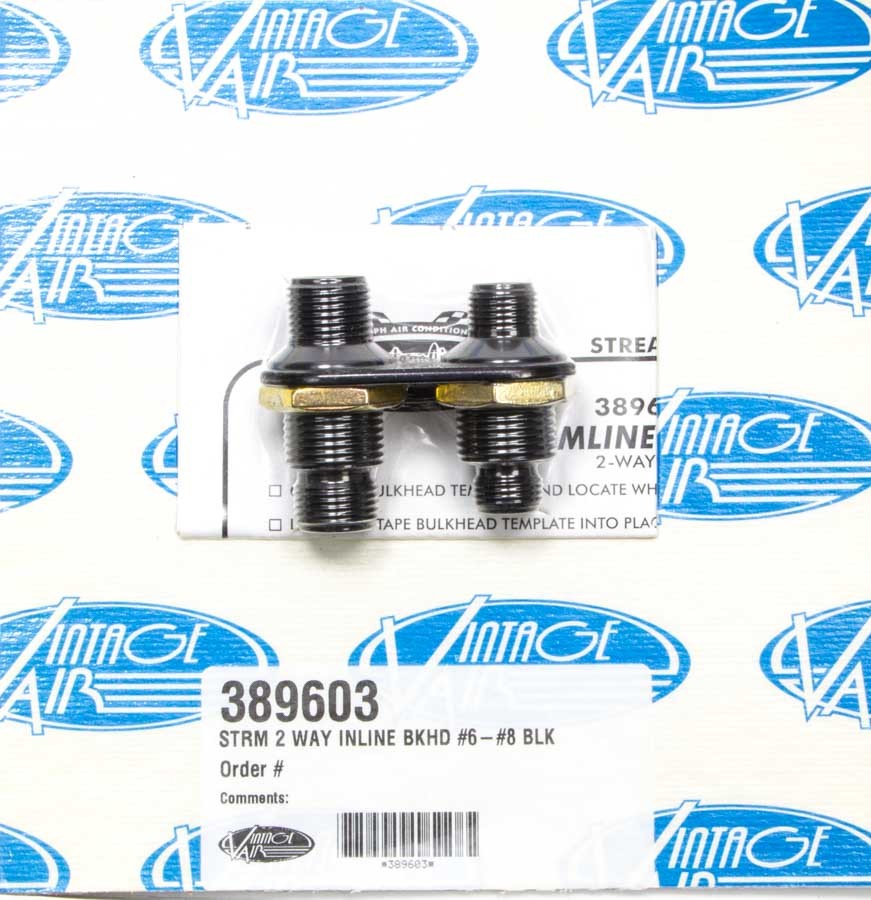 Vintage Air 2 Way In Line Bulkhead #6 and #8 O-Ring