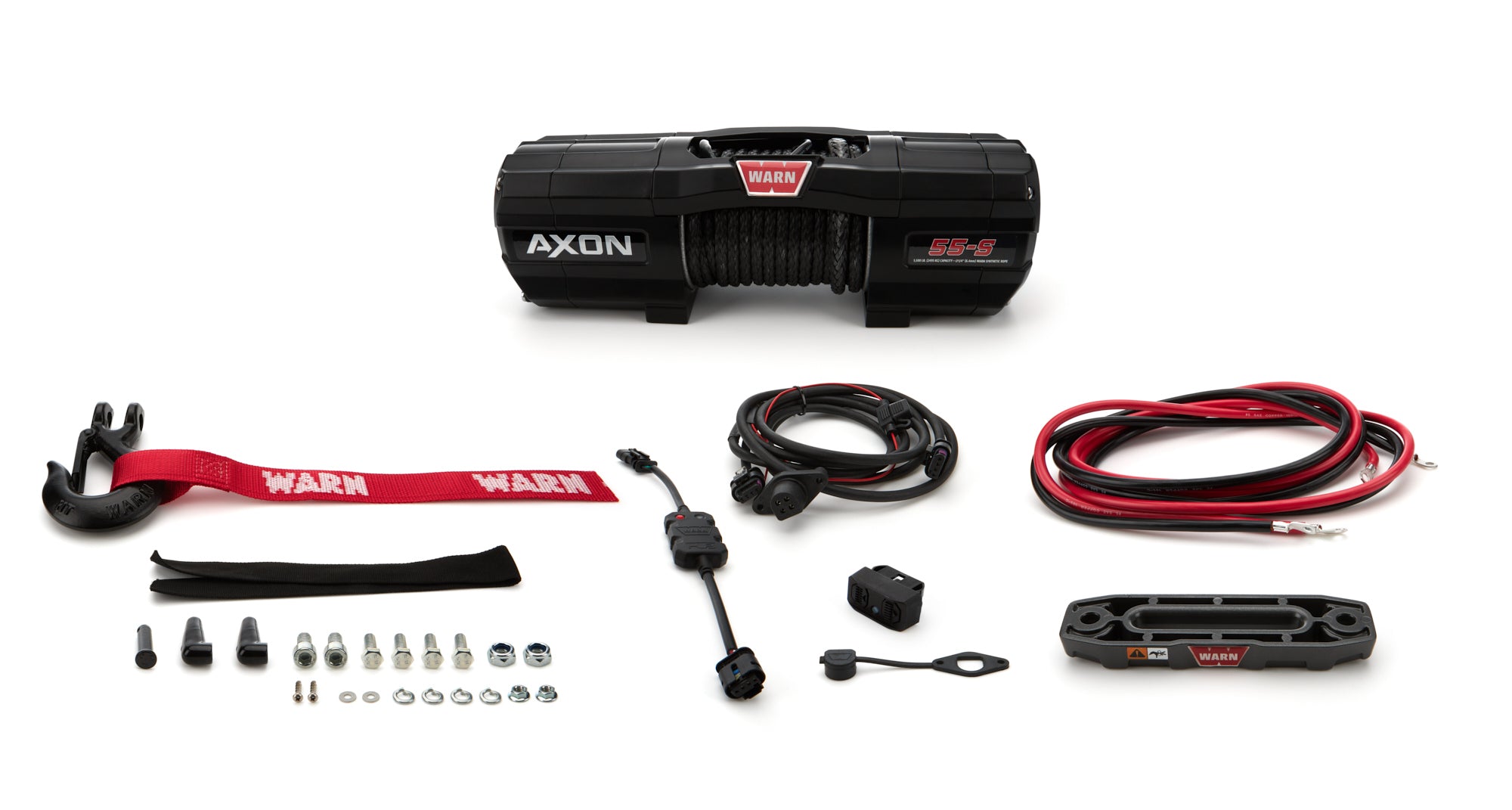 Warn AXON 55-S Winch 5500lb Synthetic Rope