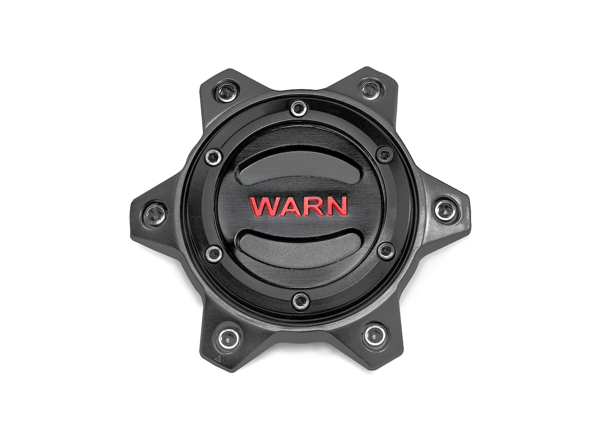 Warn 6 Lug Wheel Center Cap Black and Red