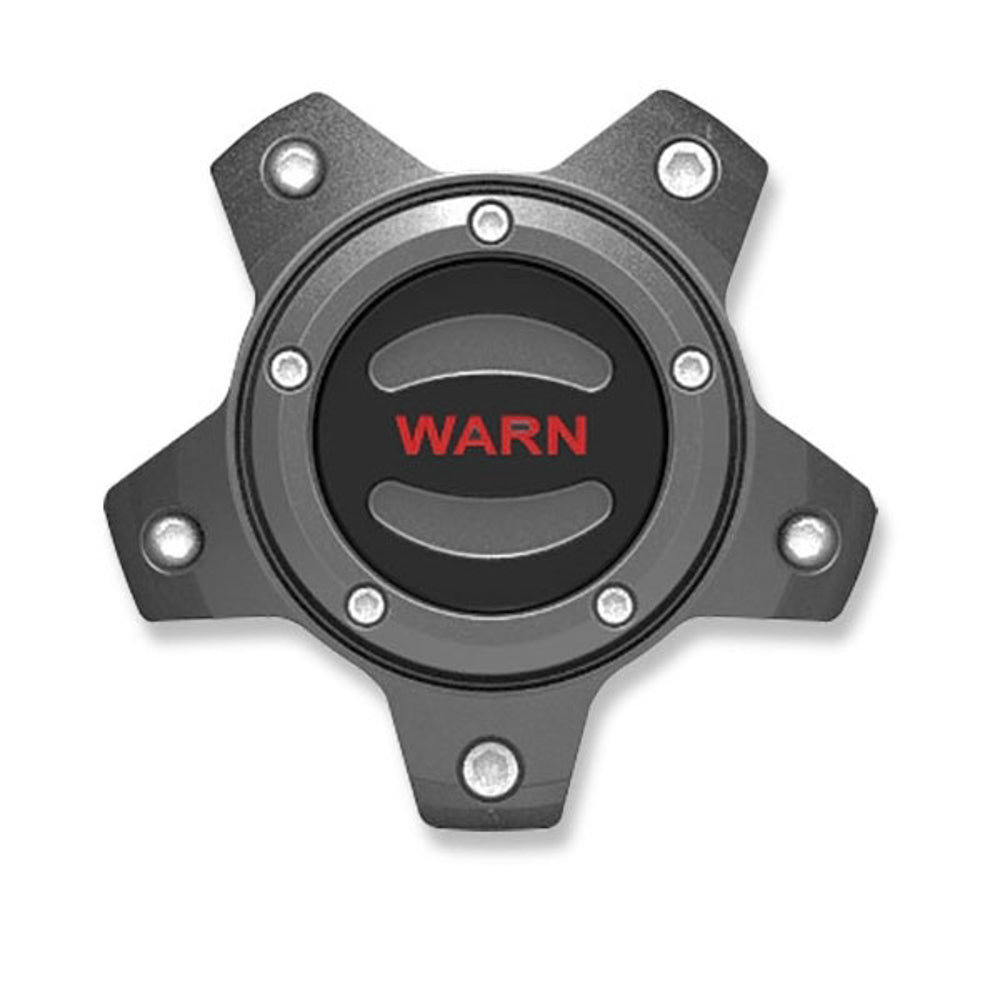 Warn Center Cap Gunmetal With Red Warn
