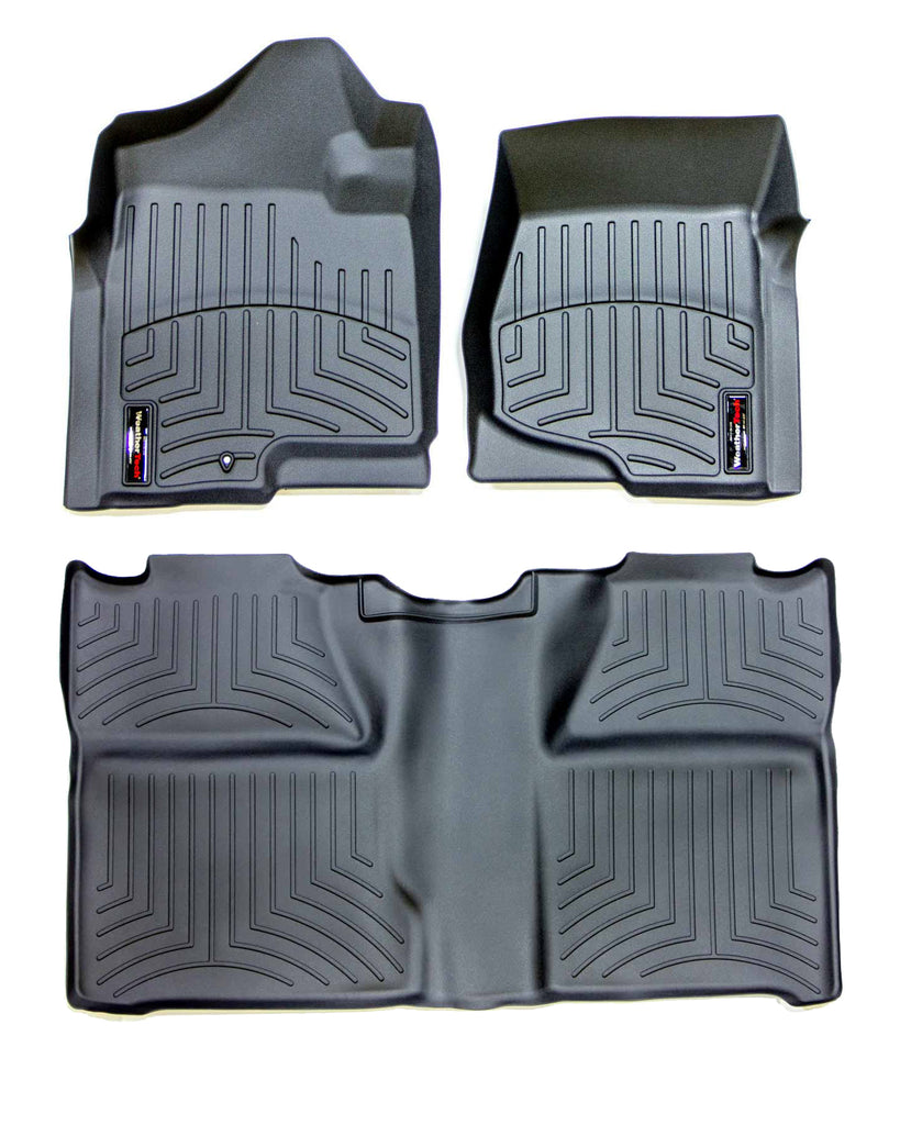 07-14 Silverado Front & Rear Floorliners Black