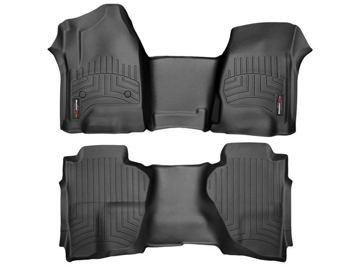 14-16 Silverado Front & Rear Floor LIners Black