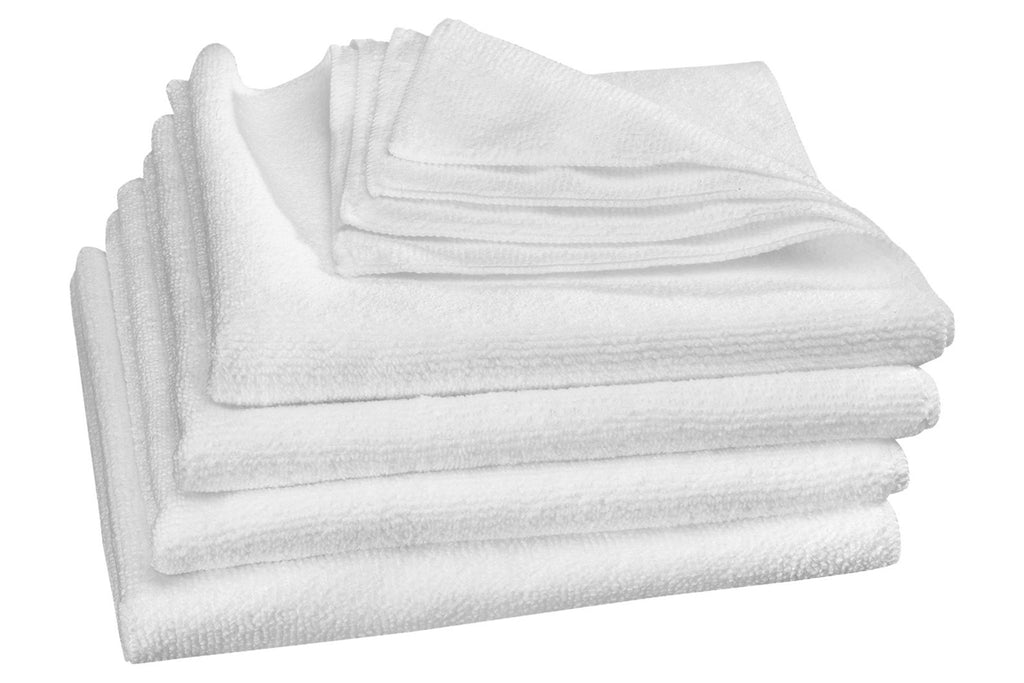 TechCare White Microfibe r Cleaning Cloths 4 Pack