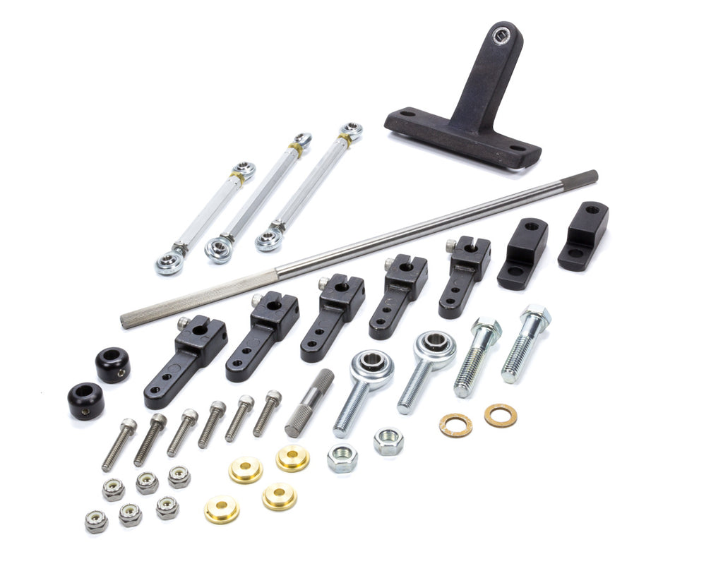 Weiand Dual Carb Linkage Kit - BBC T-Ram Side Mount