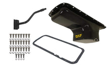 Load image into Gallery viewer, Weiand 7qt Oil Pan Kit BBM B/RB Black Finish Center Sump