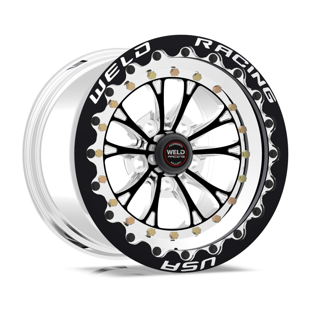 WELD Racing V-series Drag Wheel Blk 15x12 5x4.5 BC 6.0 BS