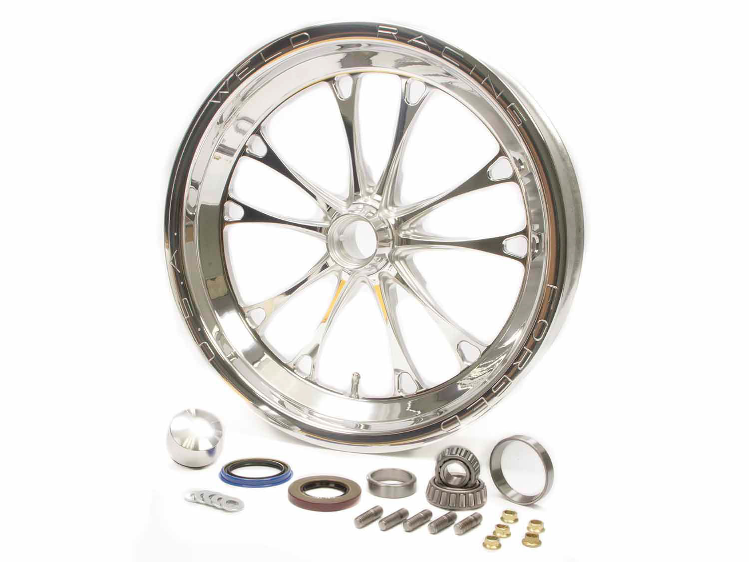 WELD Racing V-Series Frt Drag Wheel Pol 15x3.5 Strange Mount