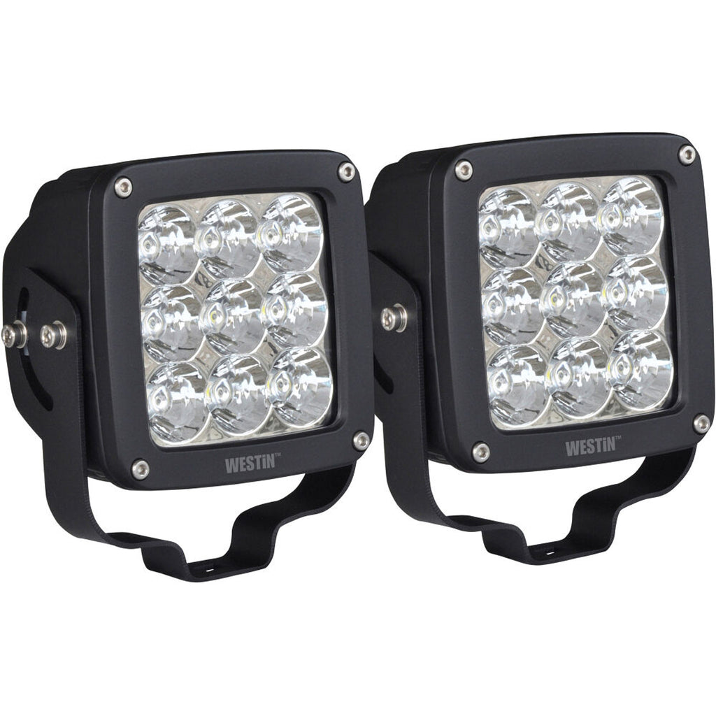 Westin Axis LED Auxiliary Light Square Spot Pattern Pair