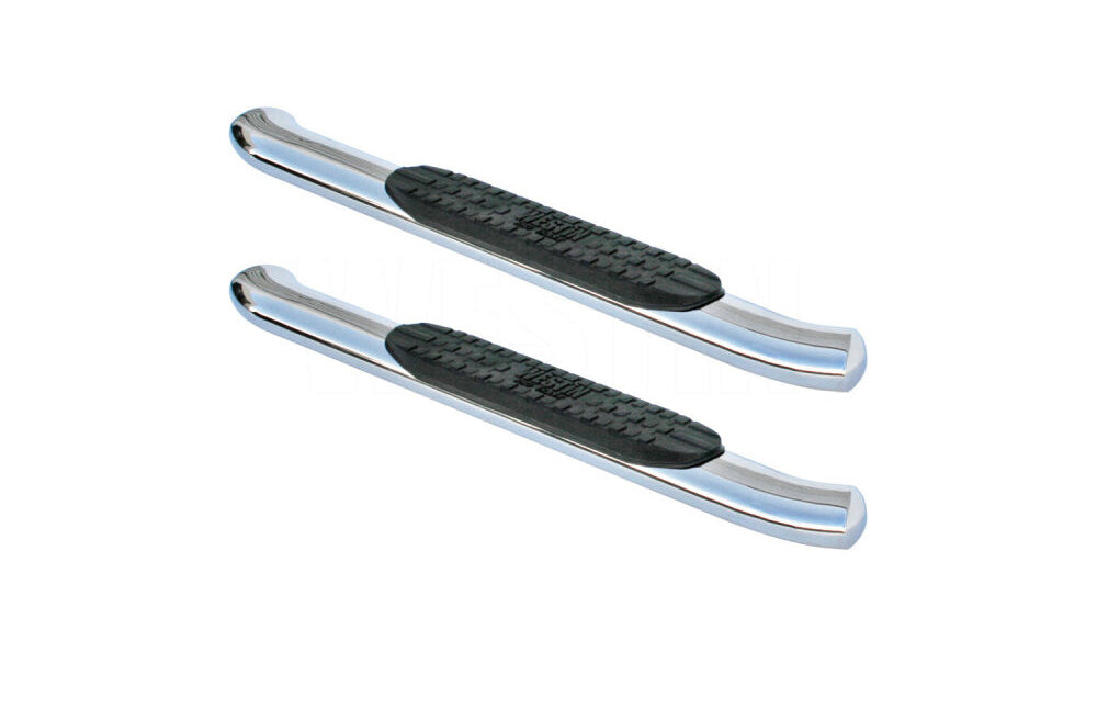 Westin PRO TRAXX 4in Oval Nerf Step Bars Polished