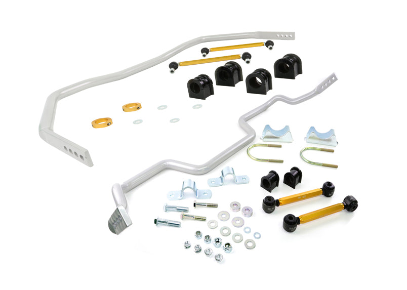 Mustang Adjustable Sway Bar Kit 33mm Front 27mm Rear Steel Silver