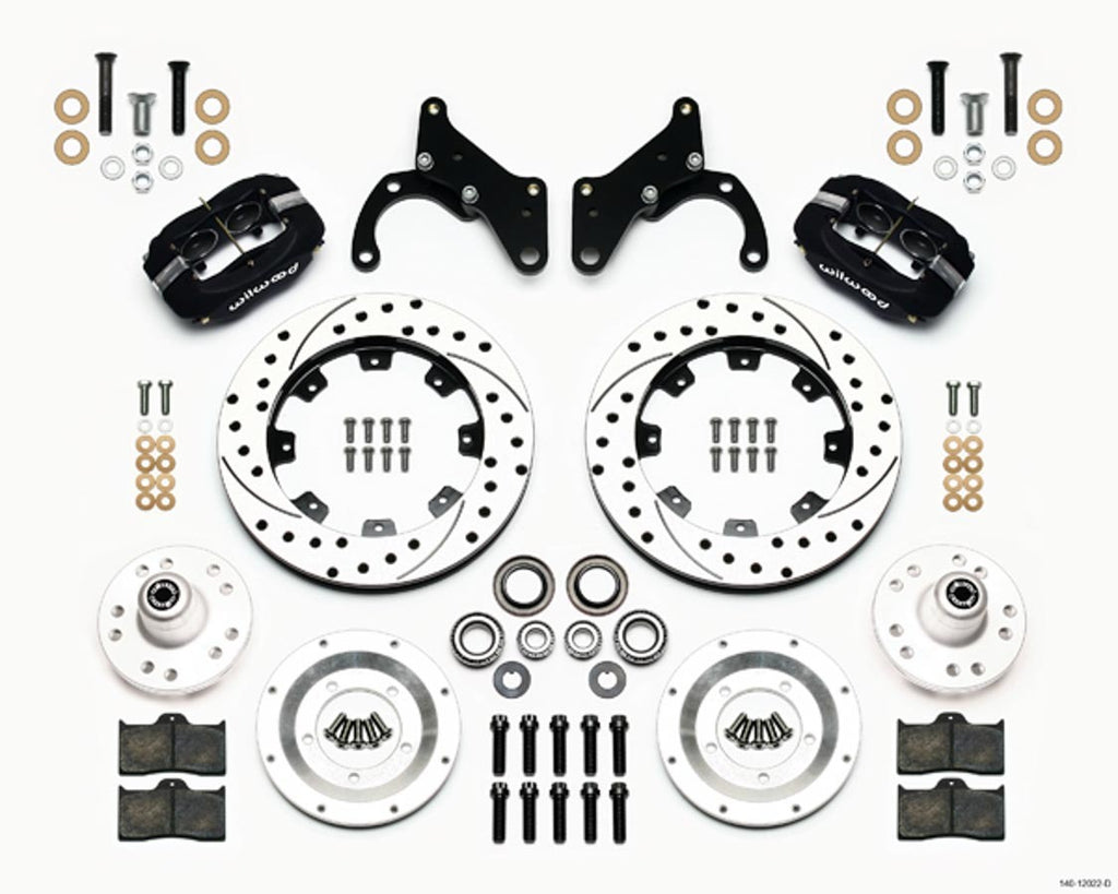 Wilwood Brakes Front Disc Brake Kit Blk 65-68 Impala Drum 12.19