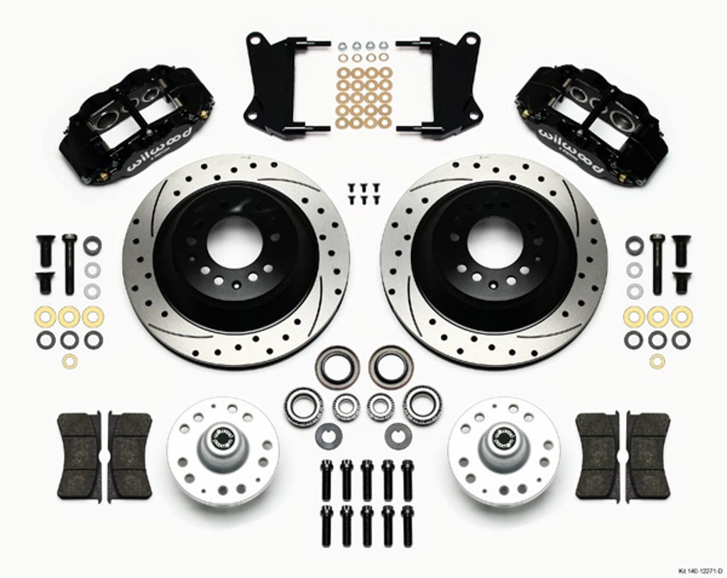 Front Disc Brake Kit Blk 67-72 Camaro Nova 12.88