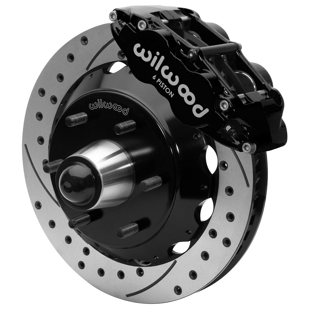 Wilwood Brakes Front Brake Kit C10 6Lug FNSL6R 13in Drilled Blk